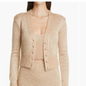 Altuzarra Isa Sequin Crop Cardigan size large, NWT